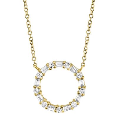 Diamond Open Circle Necklace