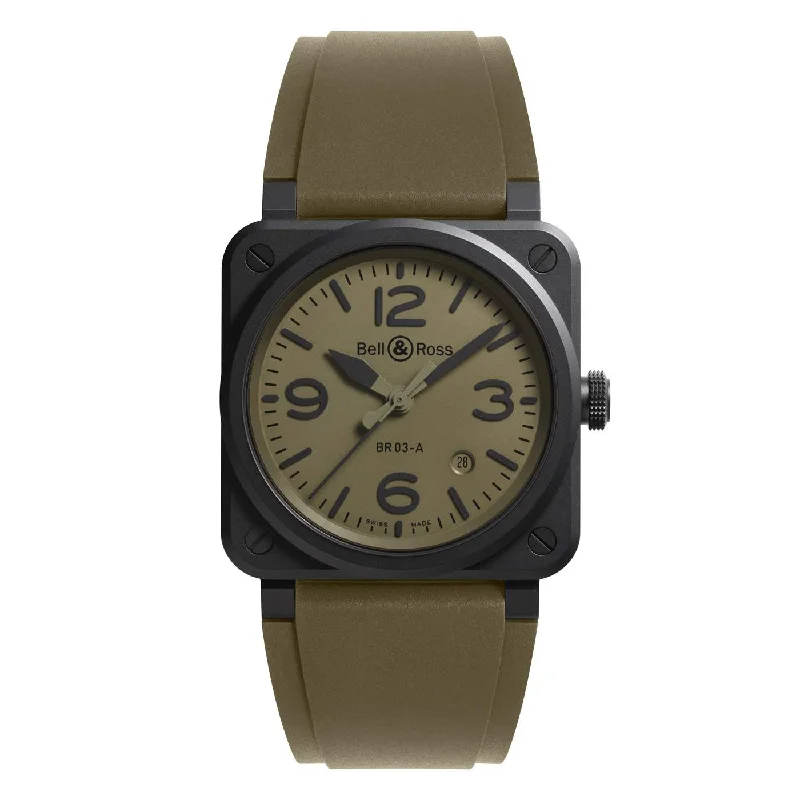 Bell & Ross B03 Auto Military Green