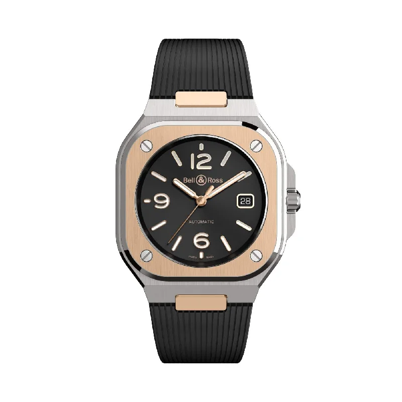 BELL & ROSS BR 05 BLACK STEEL & GOLD