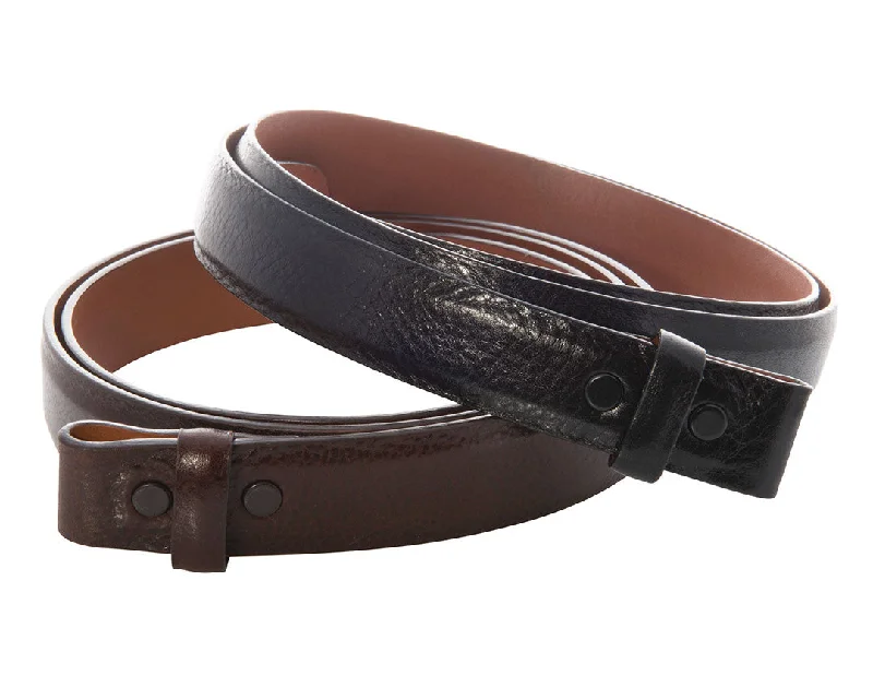 Brown Pebbled Calf Belt Strap 1"