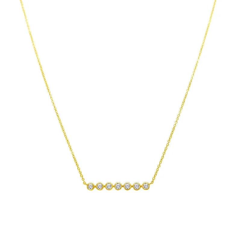 Diamond Bezel Bar Necklace