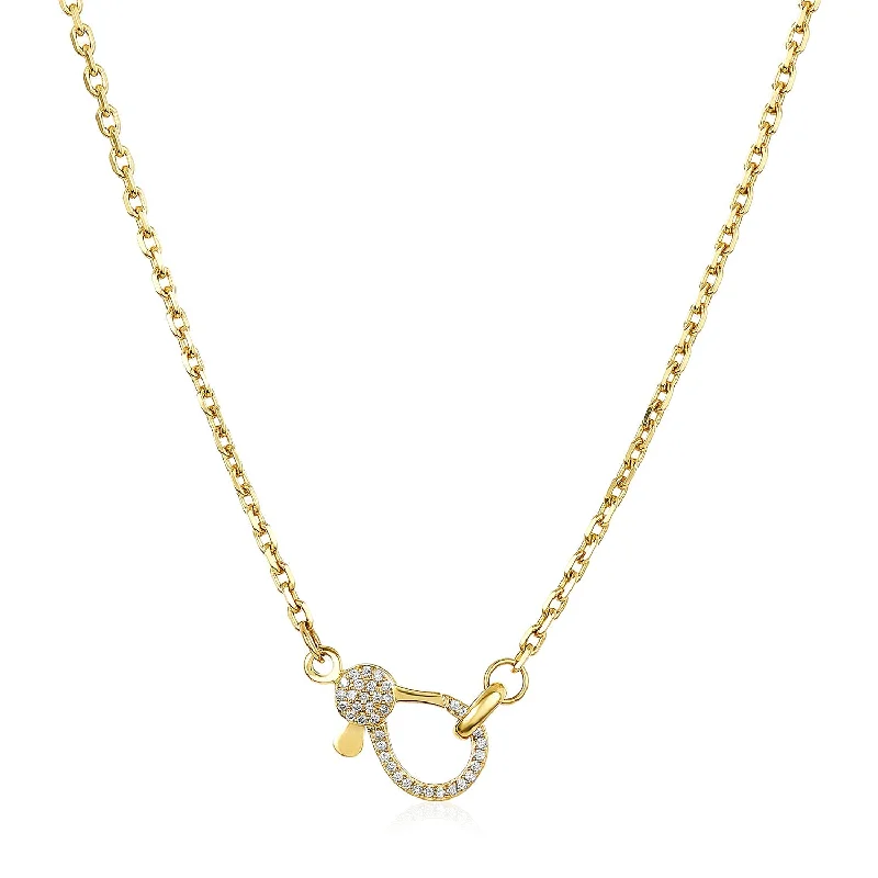 Diamond Lobster Clasp Necklace