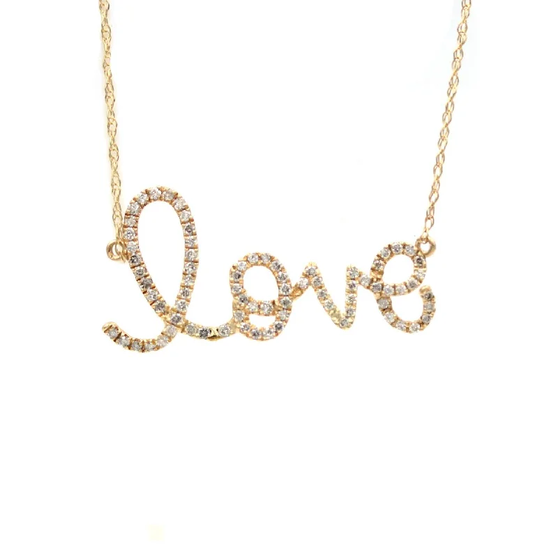 DIAMOND LOVE NECKLACE</br>