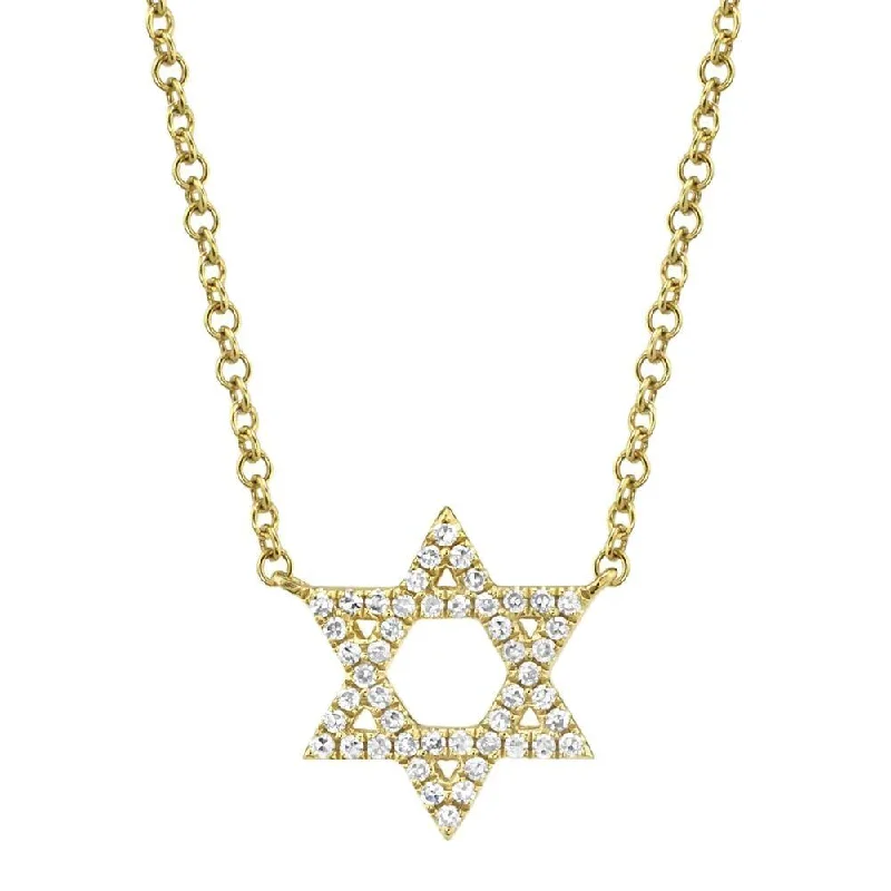 Diamond Star of David Necklace