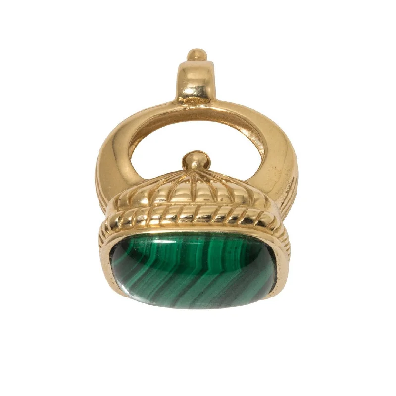 Dudley VanDyke Malachite 14K Gold Regent Fob