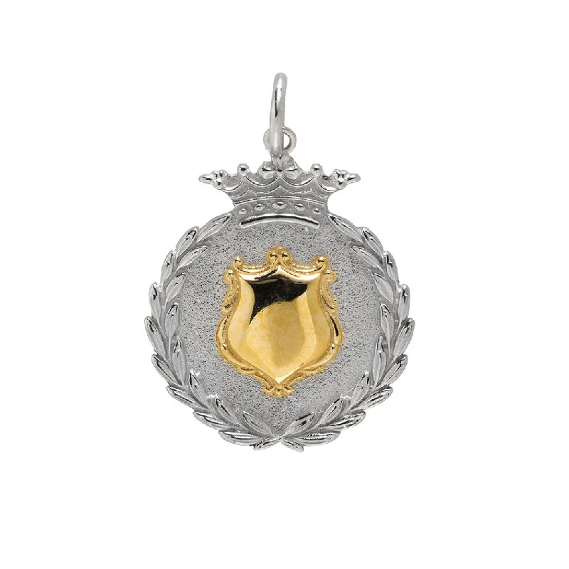 Dudley VanDyke Mixed Metal Crown Medallion Pendant