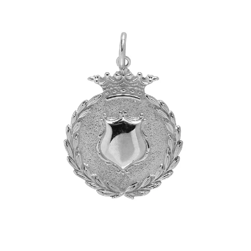 Dudley VanDyke Sterling Silver Crown Medallion Pendant