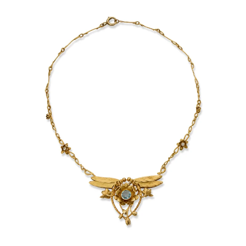 Édouard-Aimé Arnould Art Nouveau Dragonfly Necklace