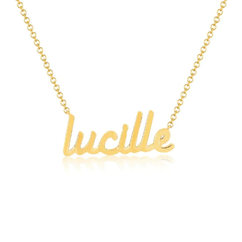 Gold Script Custom Name Necklace