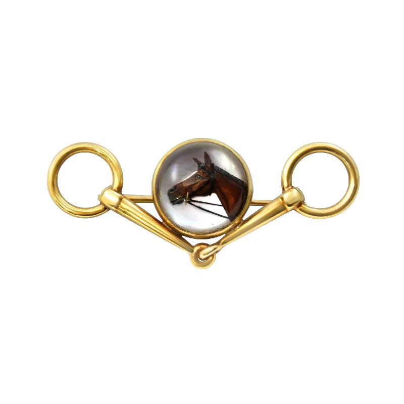 HORSE HEAD BIT BROOCH