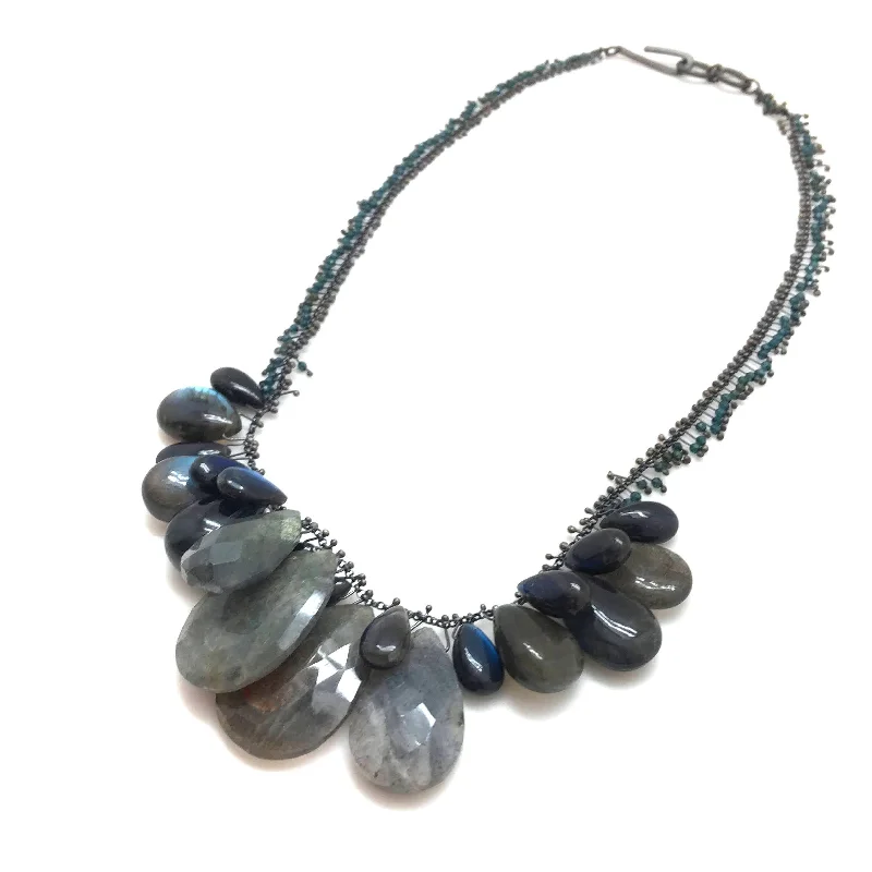 Labradorite Layered Beaded Necklace