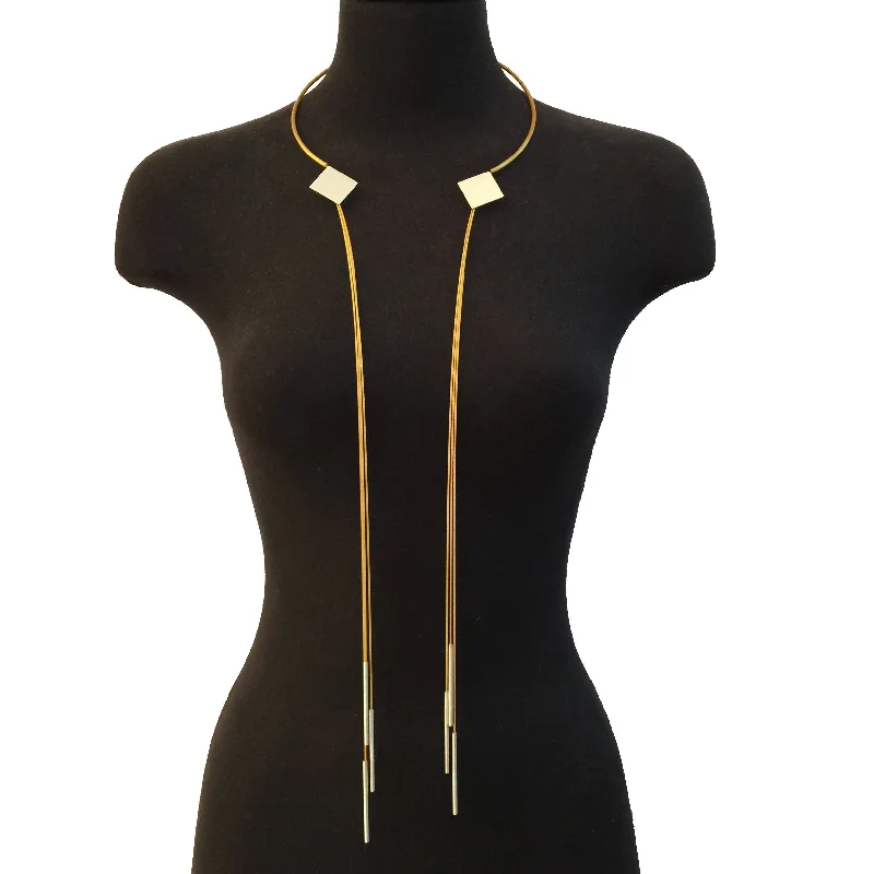 Long Gold/Silver Open Collar