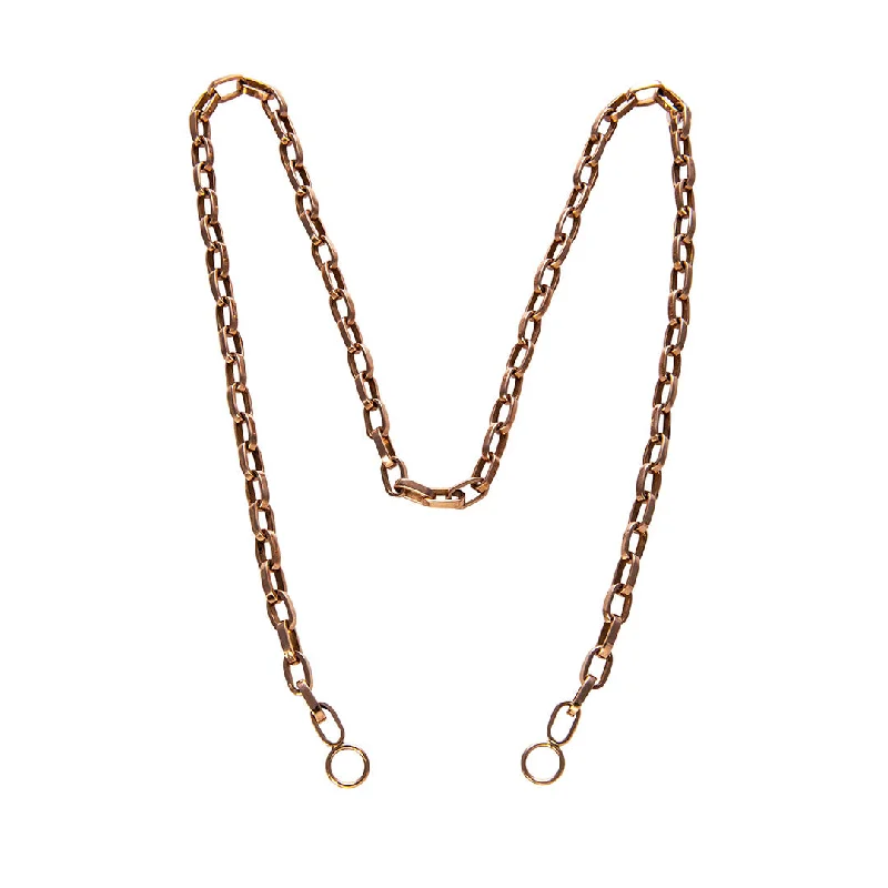 Marla Aaron 14K Rose Gold Biker Chain Necklace