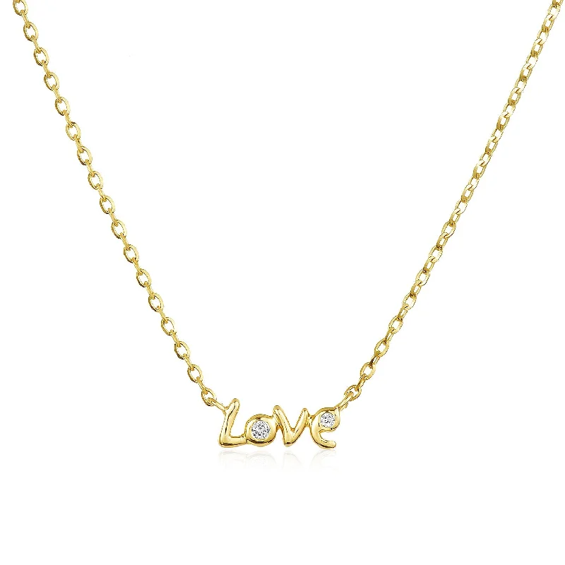 Mini Diamond Love Necklace