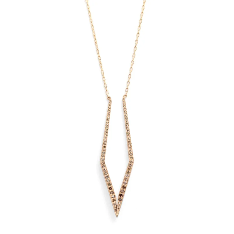 diamond mirror trace necklace