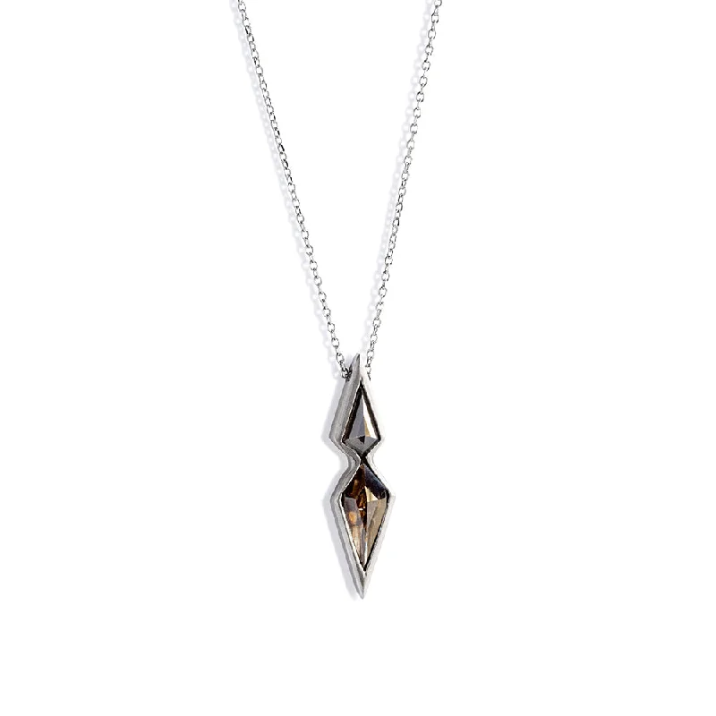 mirrored kite diamond necklace