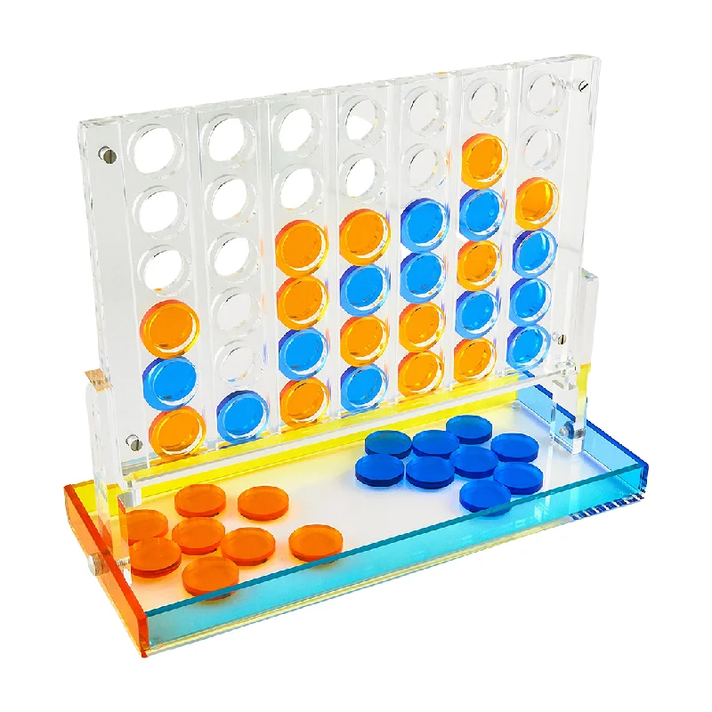 Multicolor Lucite Connect 4 Game Set