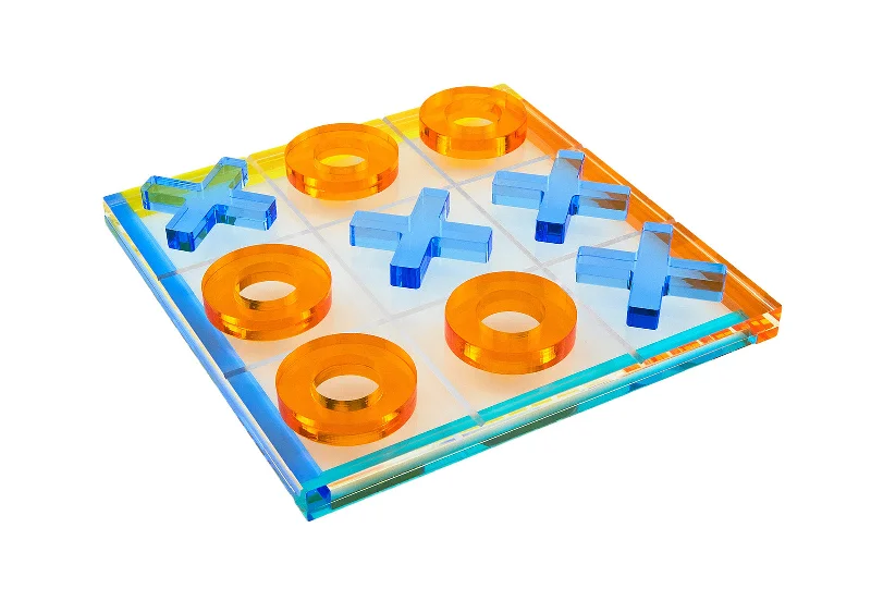 Multicolor Lucite Tic Tac Toe Set