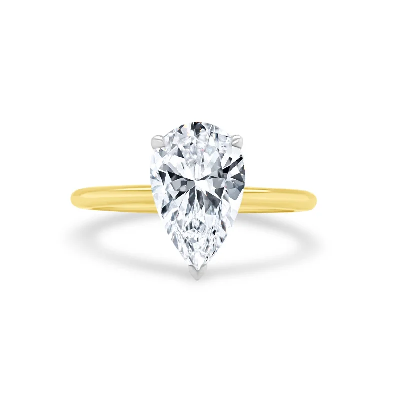 Pear Cut Solitaire