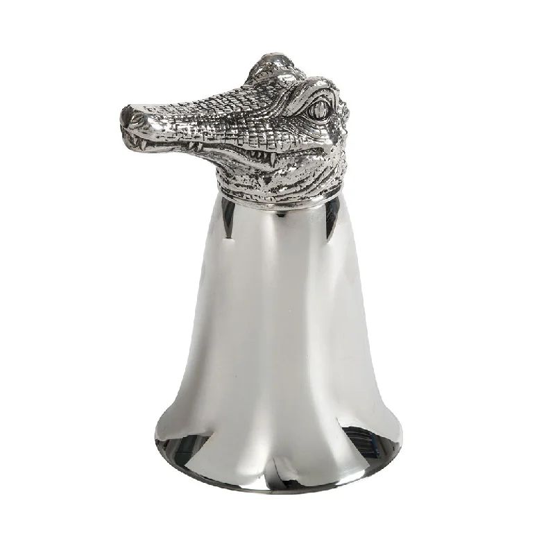 Pewter Gator Stirrup Cup 8oz