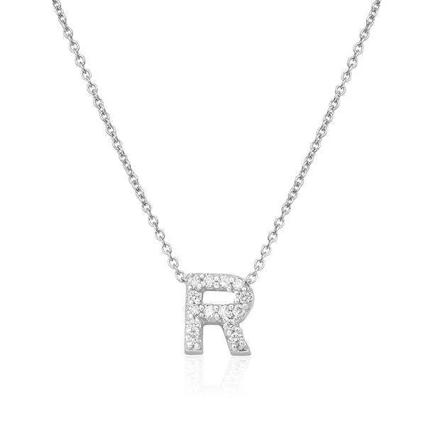 Roberto Coin "R" Initial Necklace