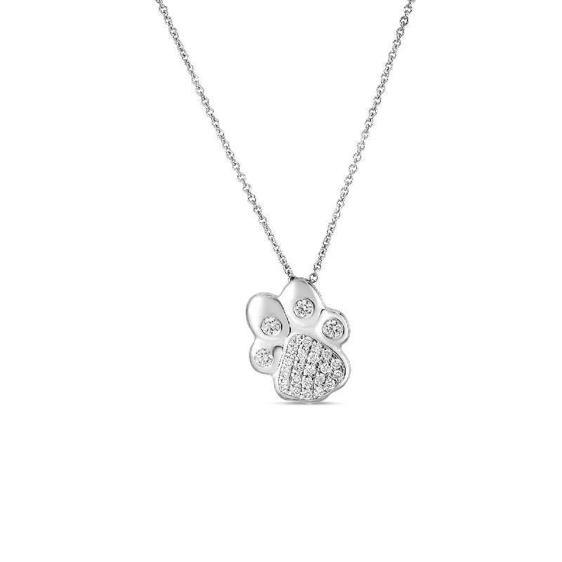 ROBERTO COIN DIAMOND TINY TREASURES PAW NECKLACE