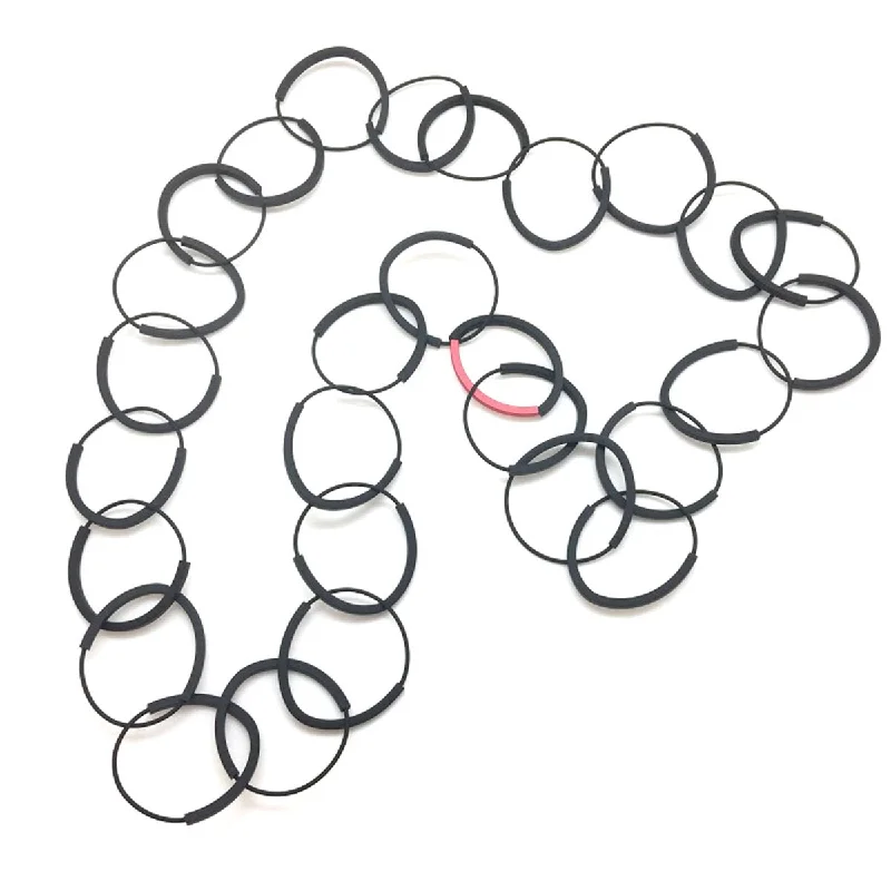 Rubber Rings Long Necklace