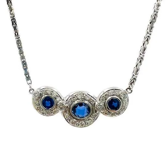 SAPPHIRE DIAMOND NECKLACE