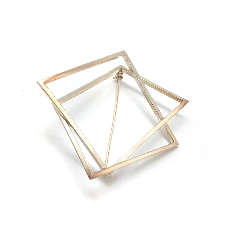 Silver Geometric Brooch