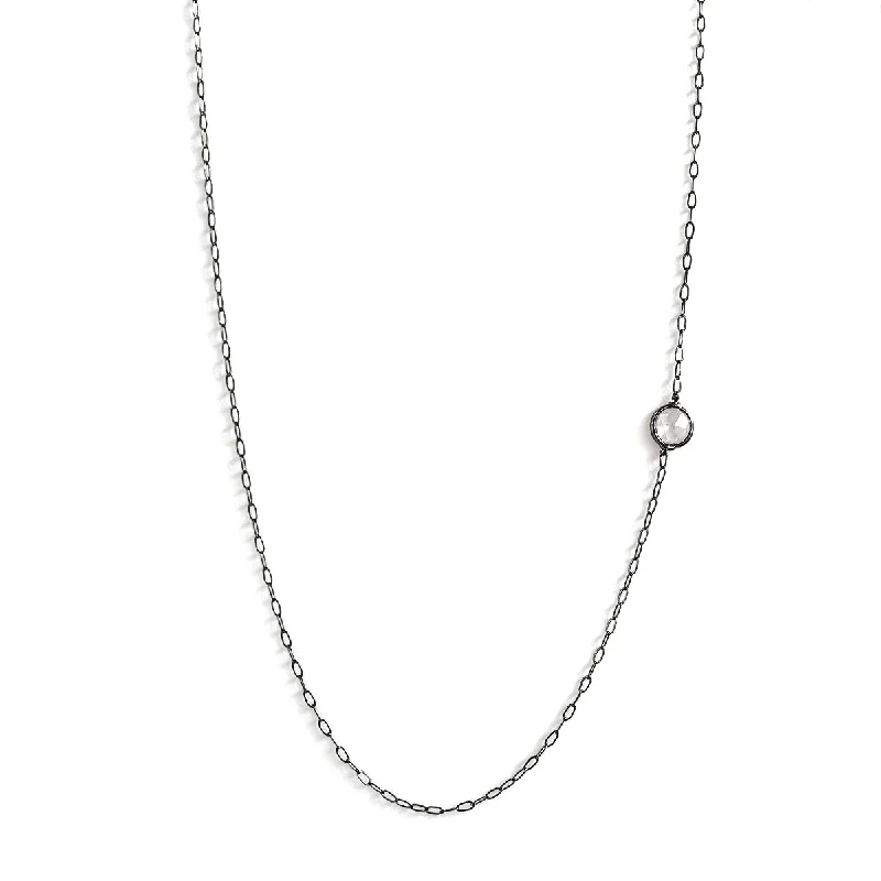 simple white diamond necklace