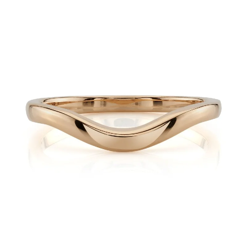 Single Stone 18K Rose Gold Grace Band