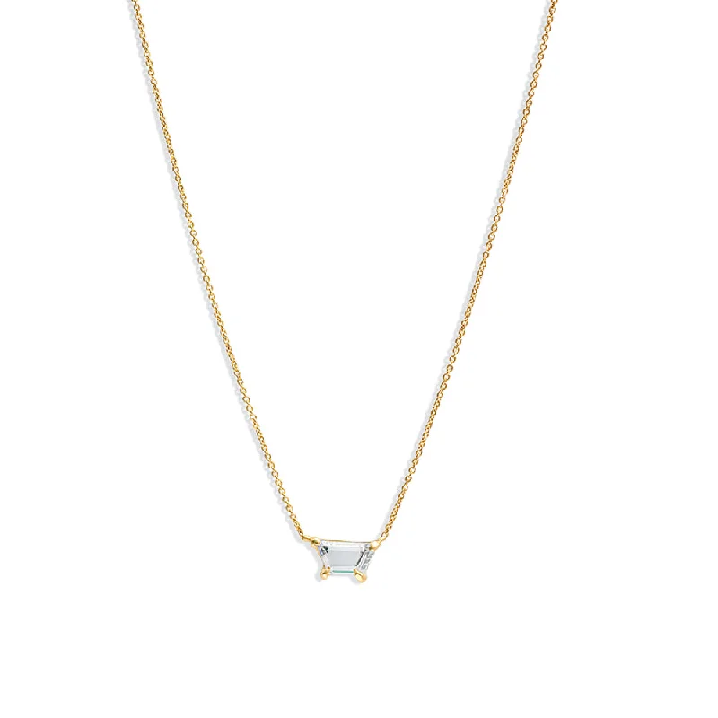 tapered baguette diamond necklace