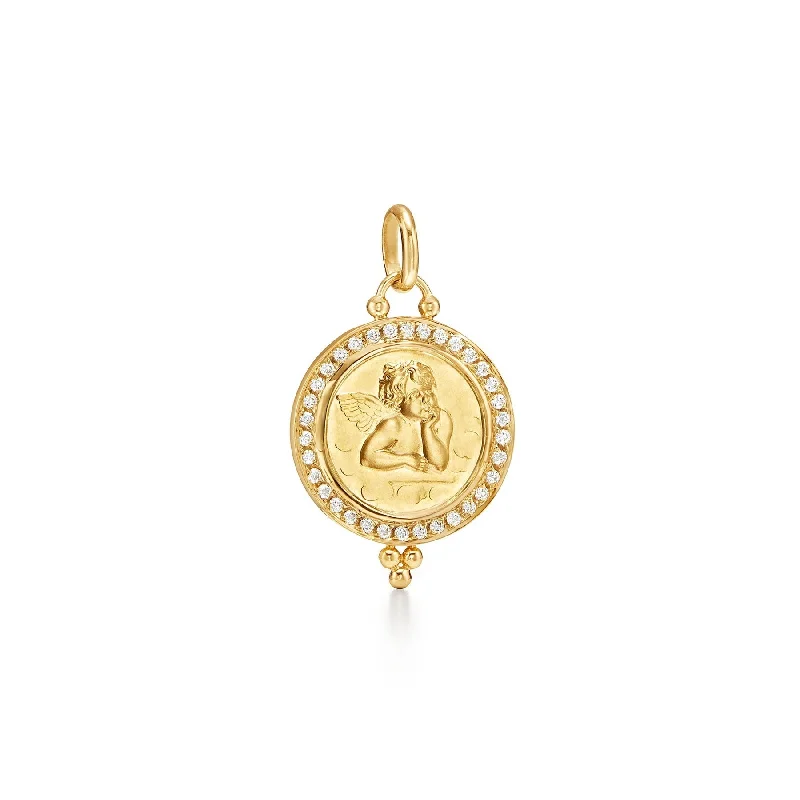 Temple St. Clair Diamond Pavé Angel Pendant