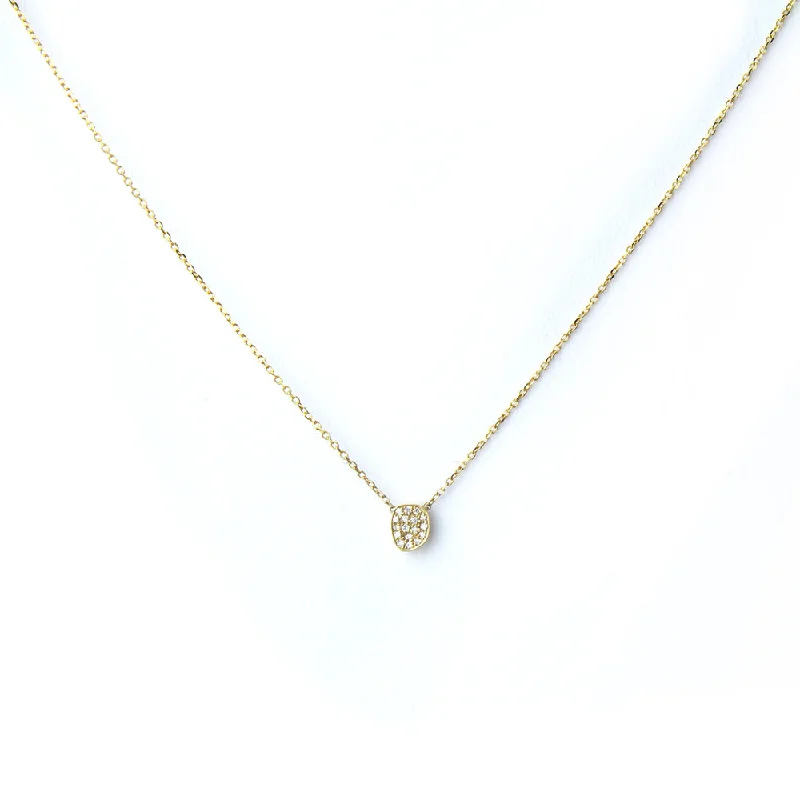 tiny pave totem necklace