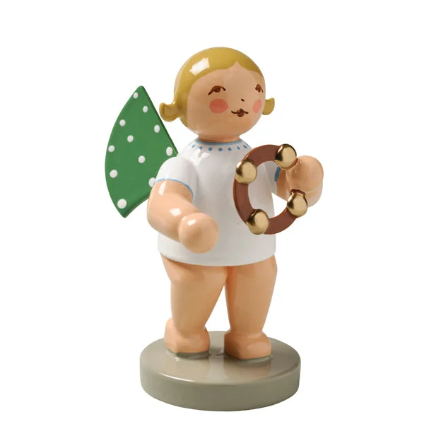 Wendt & Kuhn Angel with Headless Tambourine Wooden Figurine