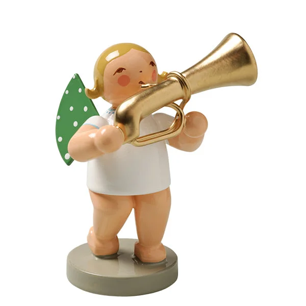 Wendt & Kuhn Angel with Tuba Wooden Figurine