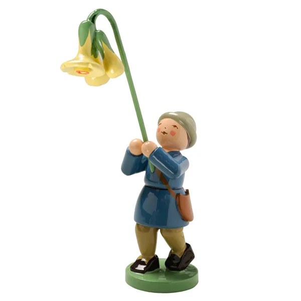 Wendt & Kuhn Boy with Cowslip Wooden Figurine