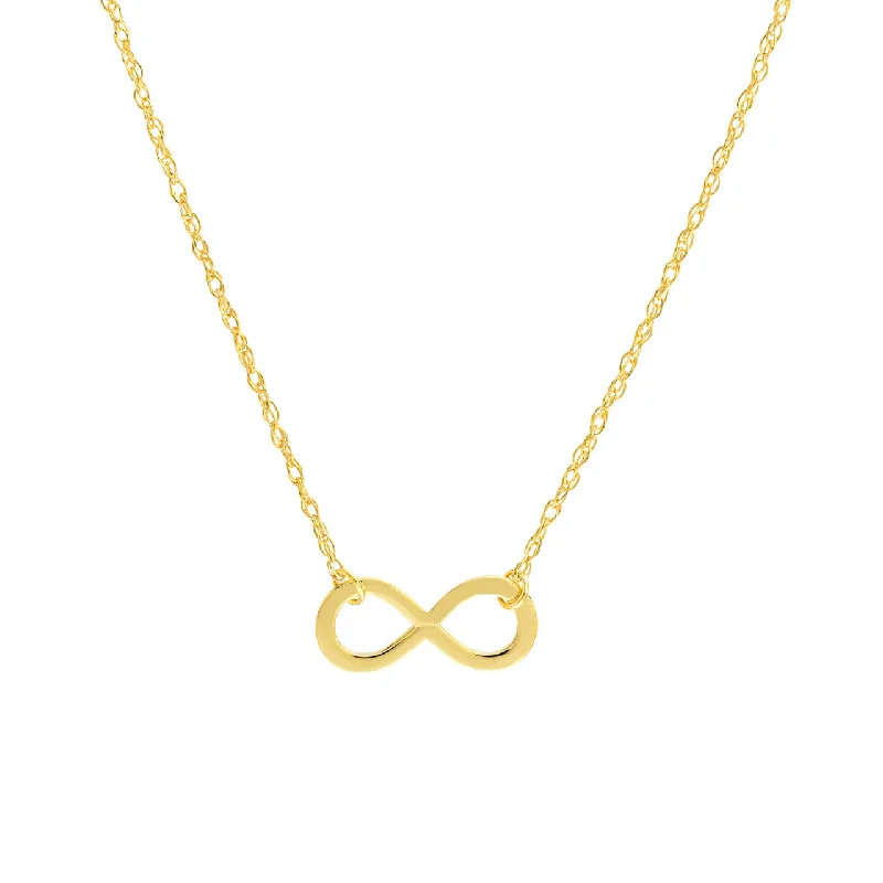 Yellow Gold Mini Infinity Necklace