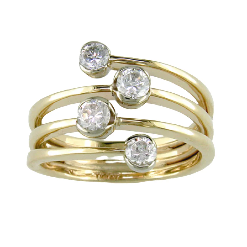 14k Gold Diamond Galaxy Ring