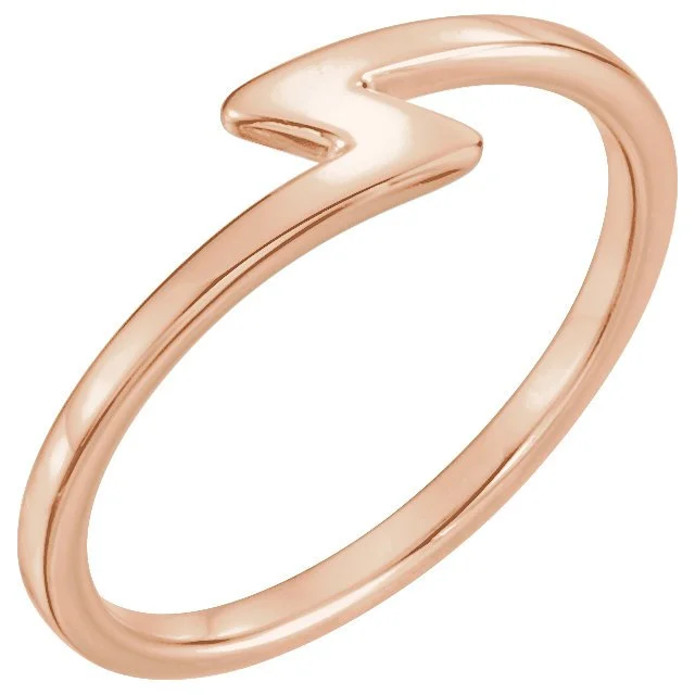 14KT GOLD NOTCHED STACKABLE RING