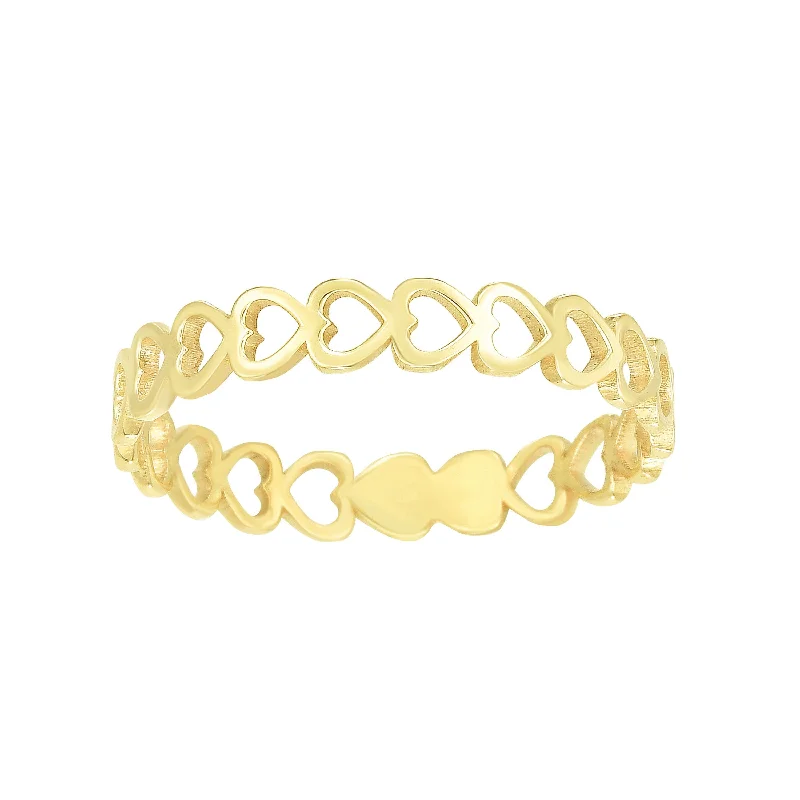 14kt Gold Size-7 Yellow Finish Band Ring