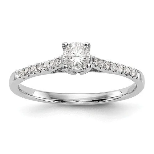 14KT WHITE GOLD ROUND DIAMOND PROMISE RING