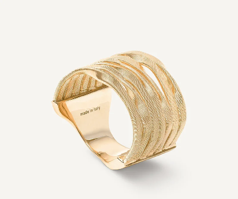 18K Yellow Gold 7-Strand Ring