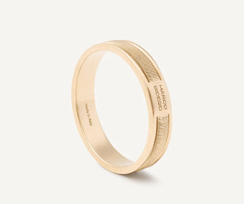 18K Yellow Gold Unisex Coil Ring