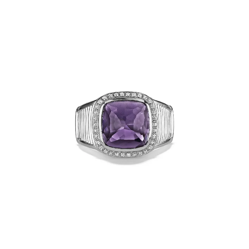 Cassandre Ring with Amethyst and Diamonds