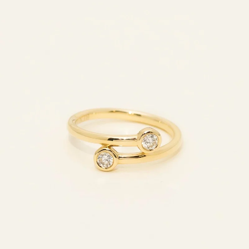 Diamond Bypass Ring in 14kt Yellow Gold (1/5ct tw)