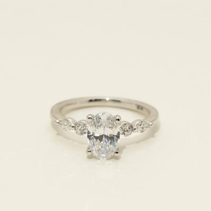 Diamond Engagement Ring Setting in 14kt White Gold (1/3ct tw)