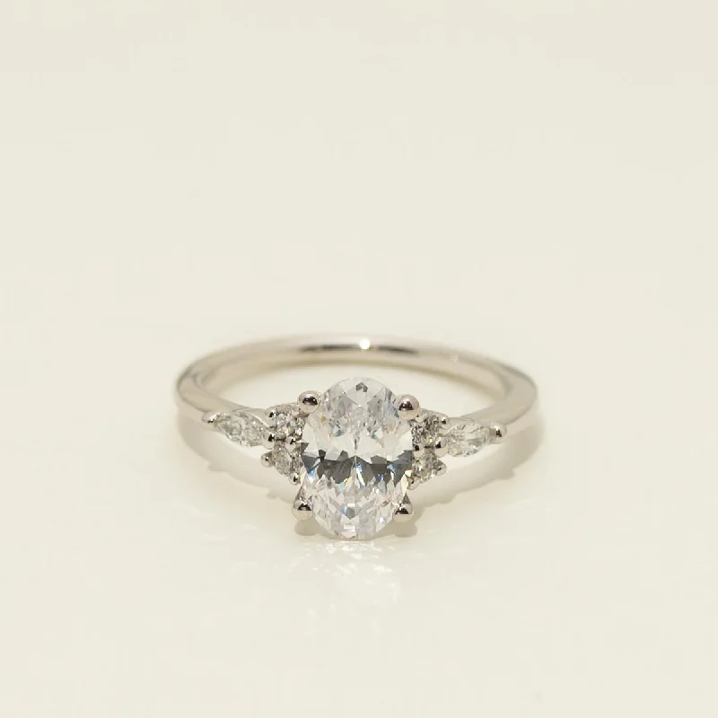 Diamond Engagement Ring Setting in 14kt White Gold (1/4ct tw)