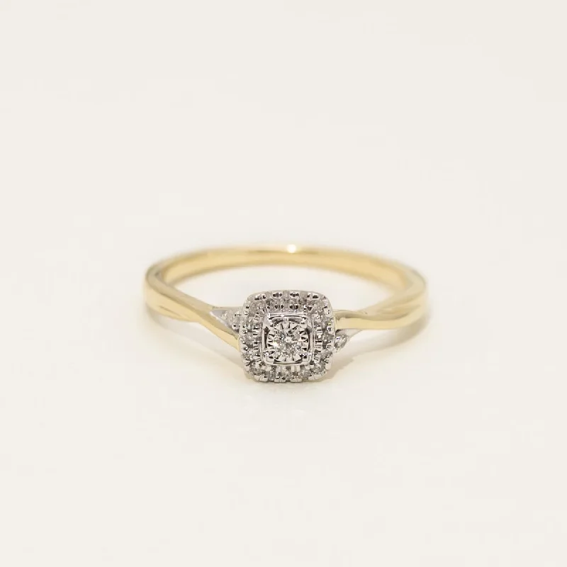 Diamond Fashion Ring in 10kt Yellow Gold (1/10ct tw)