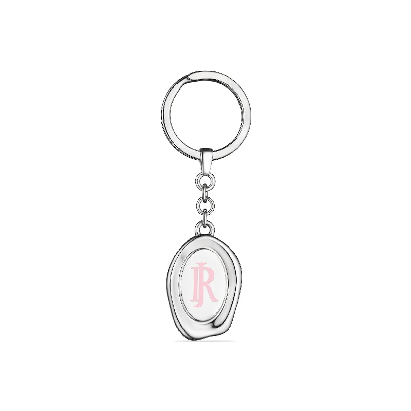 Eros 3707 Key Ring with Pink Enamel